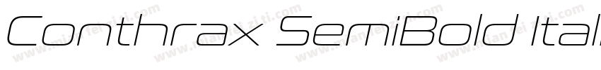 Conthrax SemiBold Italic字体转换
